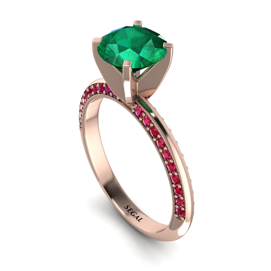 Classic Emerald Ring With A Twist - Leilani No. 50