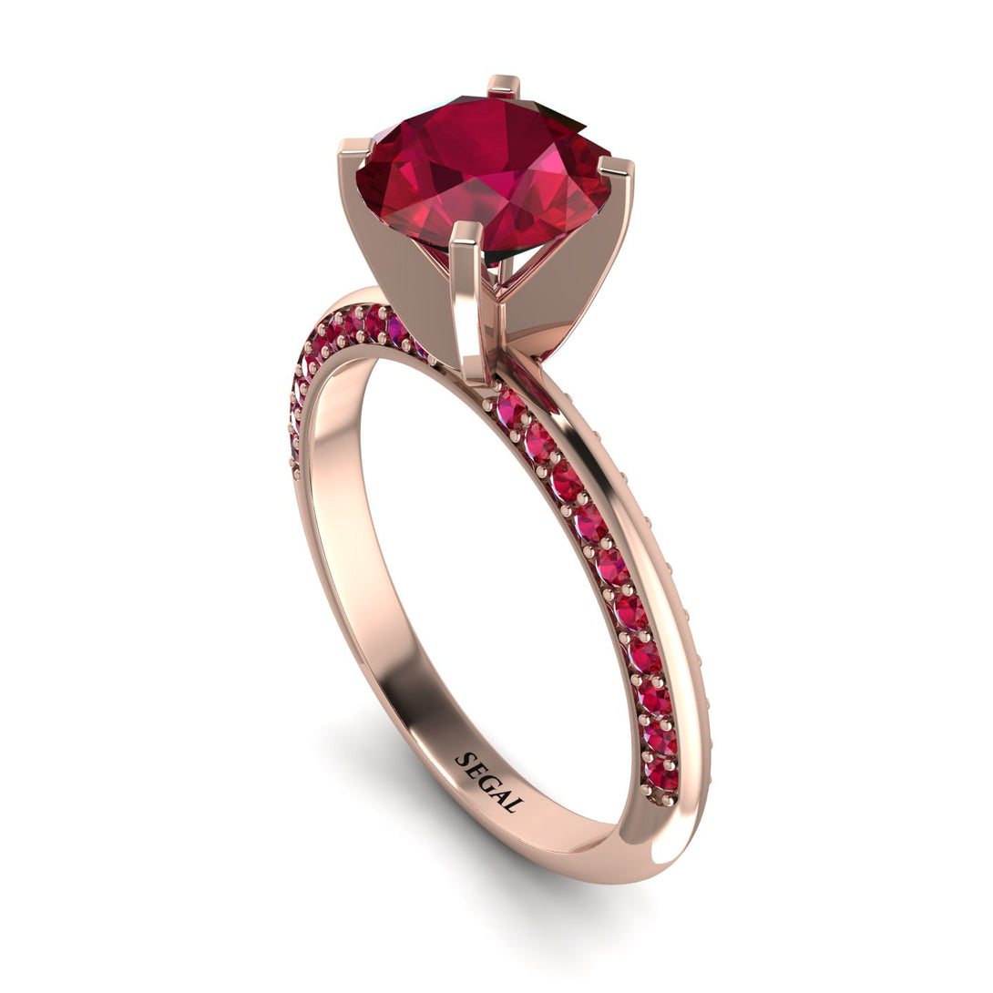 Classic Ruby Ring With A Twist - Leilani No. 56