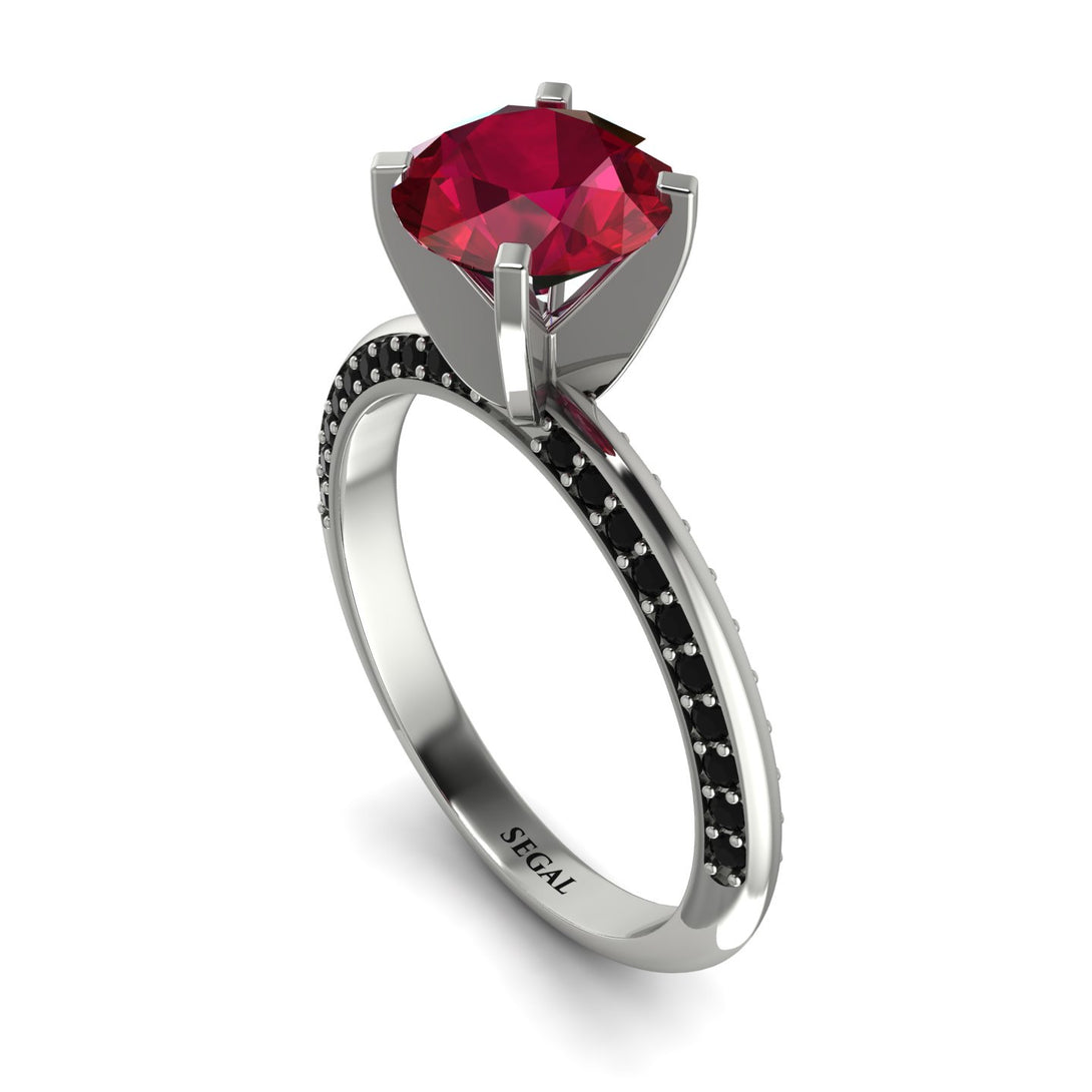 Classic Ruby Ring With A Twist - Leilani No. 42