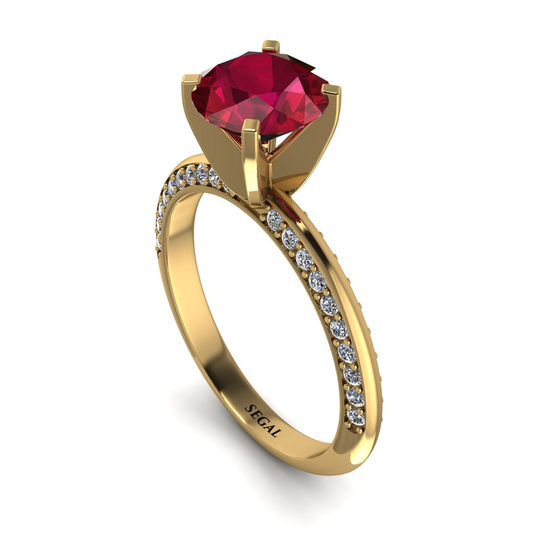 Classic Ruby Ring With A Twist - Leilani No. 10