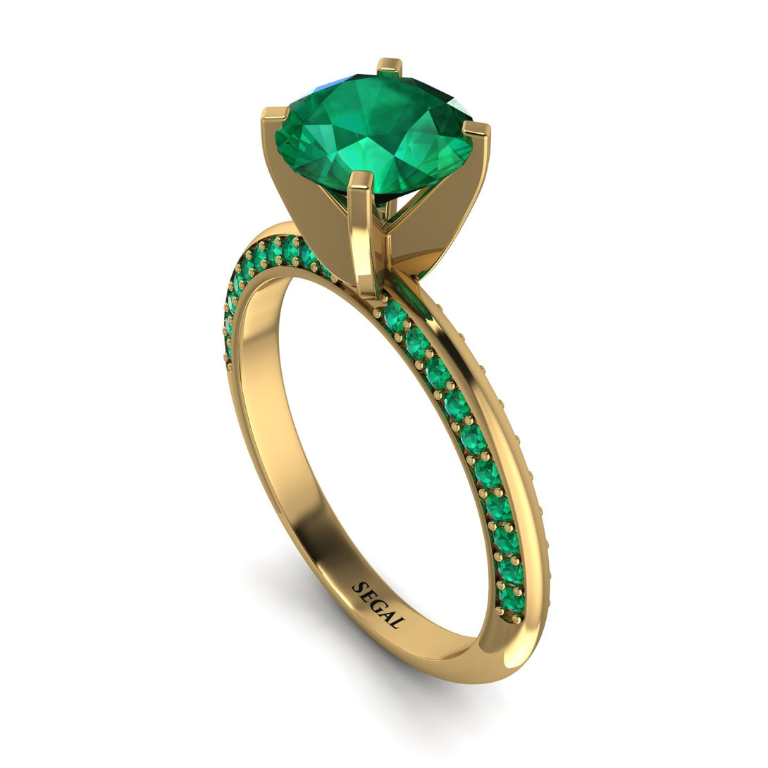 Classic Emerald Ring With A Twist - Leilani No. 19