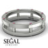 Architectural Hidden Ruby Wedding Band - Noah No. 12 image 6