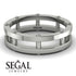 Architectural Hidden Diamond Wedding Band - Noah No. 3 image 2