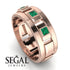 Architectural Princess Emerald Wedding Band - Henry No. 11 image 3