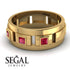 Architectural Princess Ruby Wedding Band - Henry No. 7 image 6