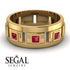 Architectural Princess Ruby Wedding Band - Henry No. 7 image 2