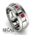 Architectural Princess Ruby Wedding Band - Henry No. 9 image 3