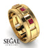 Architectural Princess Ruby Wedding Band - Henry No. 7 image 3