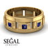 Architectural Princess Sapphire Wedding Band - Henry No. 13 image 2