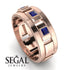 Architectural Princess Sapphire Wedding Band - Henry No. 14 image 3