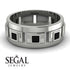 Architectural Princess Black Diamond Wedding Band - Henry No. 6 image 2