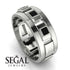 Architectural Princess Black Diamond Wedding Band - Henry No. 6 image 3