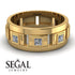 Architectural Princess Diamond Wedding Band - Henry No. 1 image 2