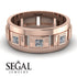 Architectural Princess Diamond Wedding Band - Henry No. 2 image 2