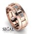 Architectural Princess Diamond Wedding Band - Henry No. 2 image 3