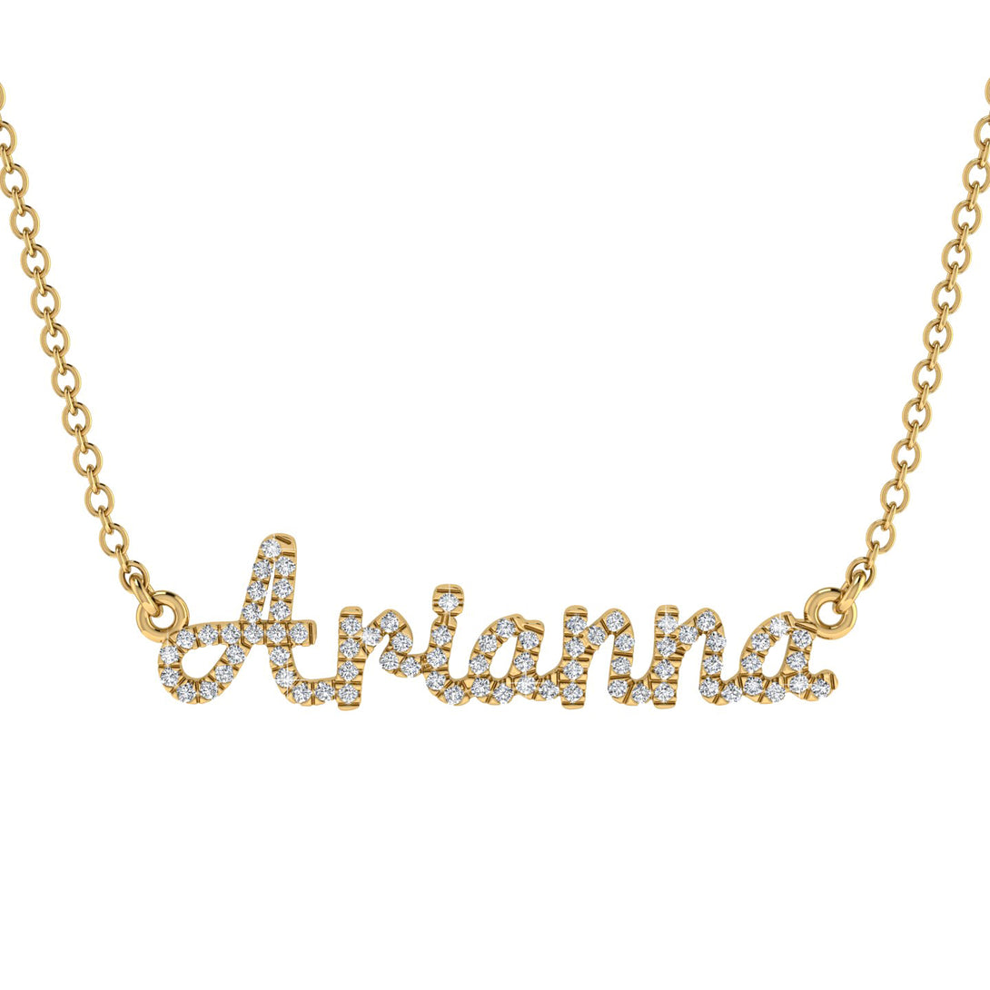 Diamond Gold Name Necklace - Arianna