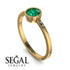 Bezel Minimalist Emerald Ring - Kinsley No. 4 image 2