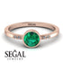 Bezel Minimalist Emerald Ring - Kinsley No. 5 image 7