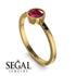 Bezel Minimalist Ruby Ring - Kinsley No. 25 image 2