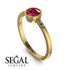 Bezel Minimalist Ruby Ring - Kinsley No. 10 image 2