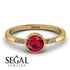 Bezel Minimalist Ruby Ring - Kinsley No. 10 image 7