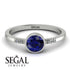 Bezel Minimalist Sapphire Ring - Kinsley No. 15 image 7