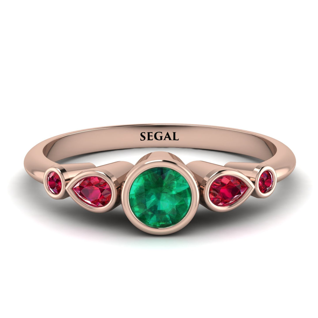 Bezel Symmetrical Emerald Ring - Ivy No. 50