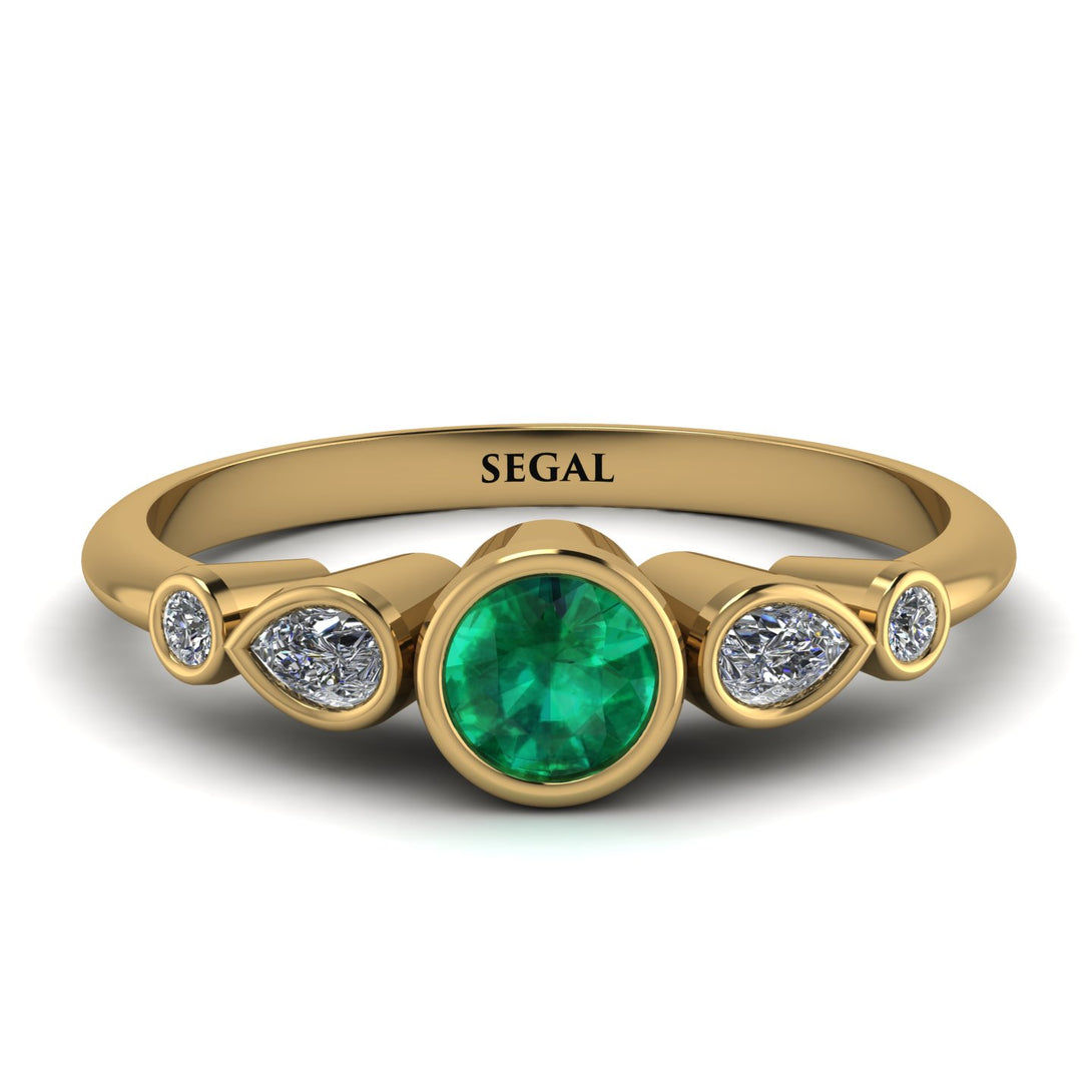Bezel Symmetrical Emerald Ring - Ivy No. 4