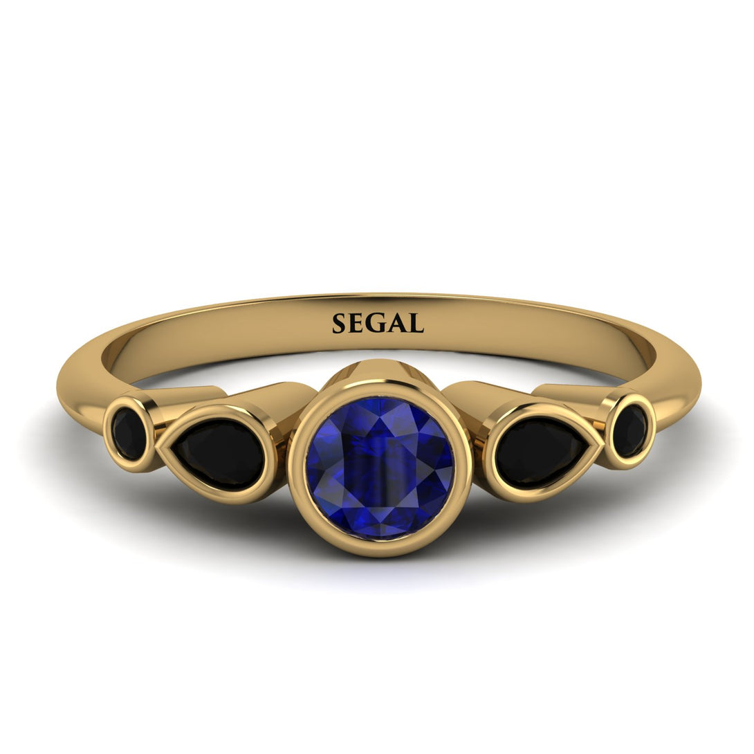 Bezel Symmetrical Sapphire Ring - Ivy No. 43