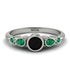 Bezel Symmetrical Black Diamond Ring - Ivy No. 24 image 1