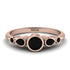 Bezel Symmetrical Black Diamond Ring - Ivy No. 38 image 1