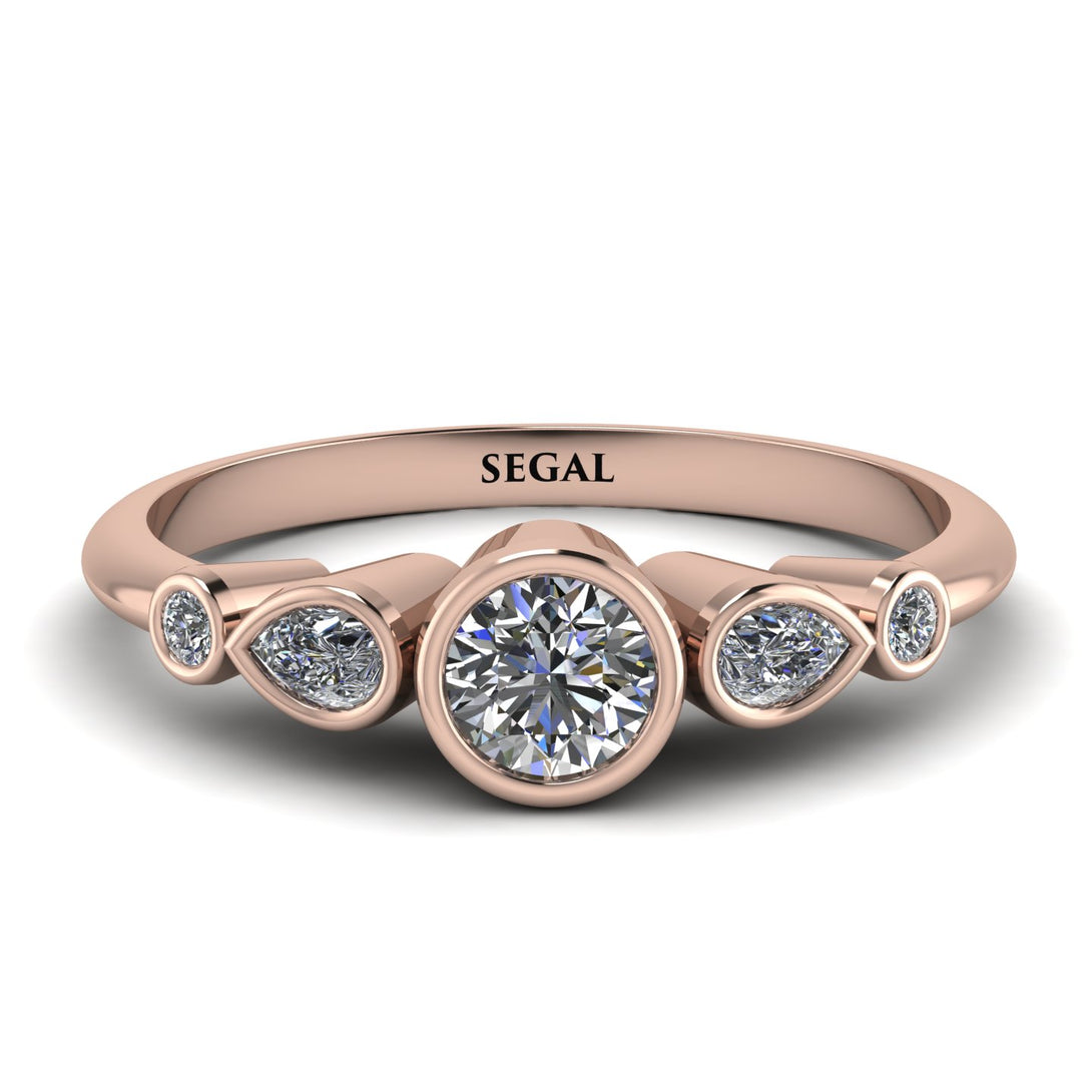 Bezel Symmetrical Diamond Ring - Ivy No. 2