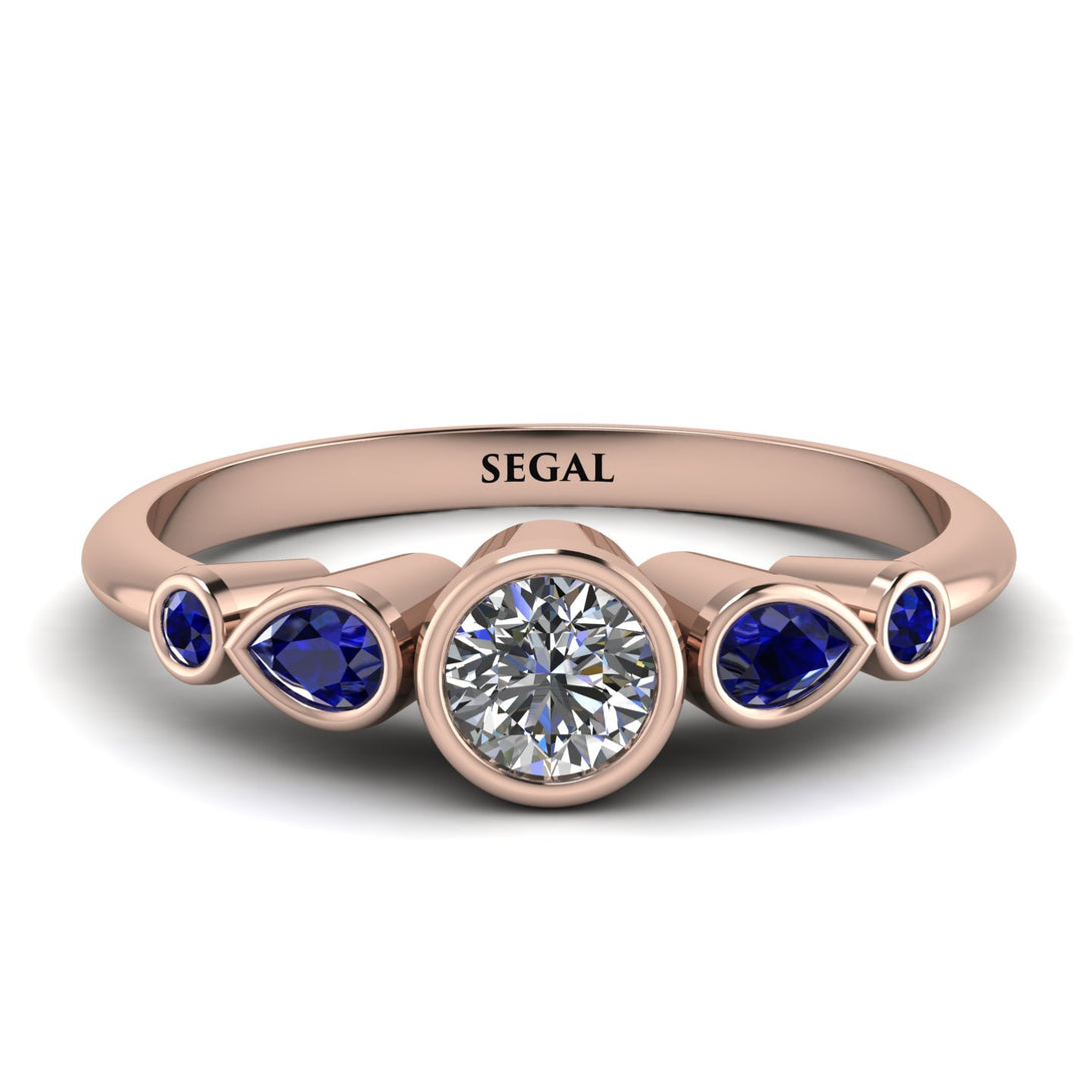 Bezel Symmetrical Diamond Ring - Ivy No. 62