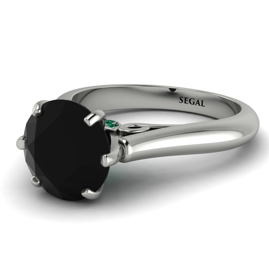 3ct Black Diamond Engagement Ring - June No. 24