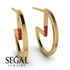 Circle Stud Earring With Hidden Ruby - Karter No. 10 image 5
