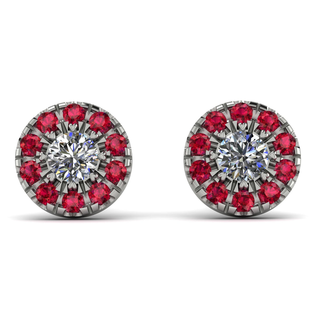 Halo Diamond Earrings - Heaven No. 48