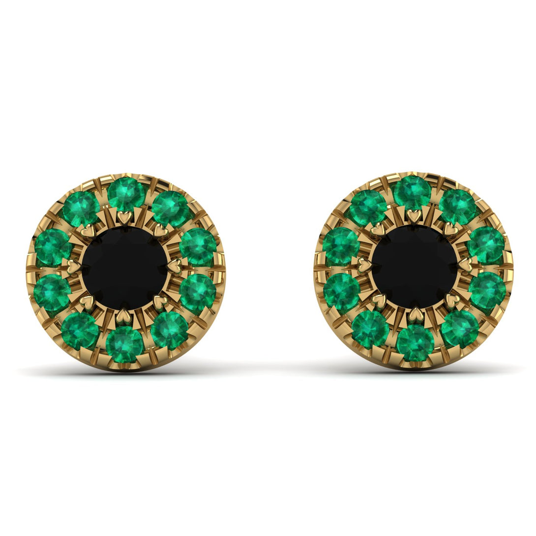 Halo Black Diamond Earrings - Heaven No. 22