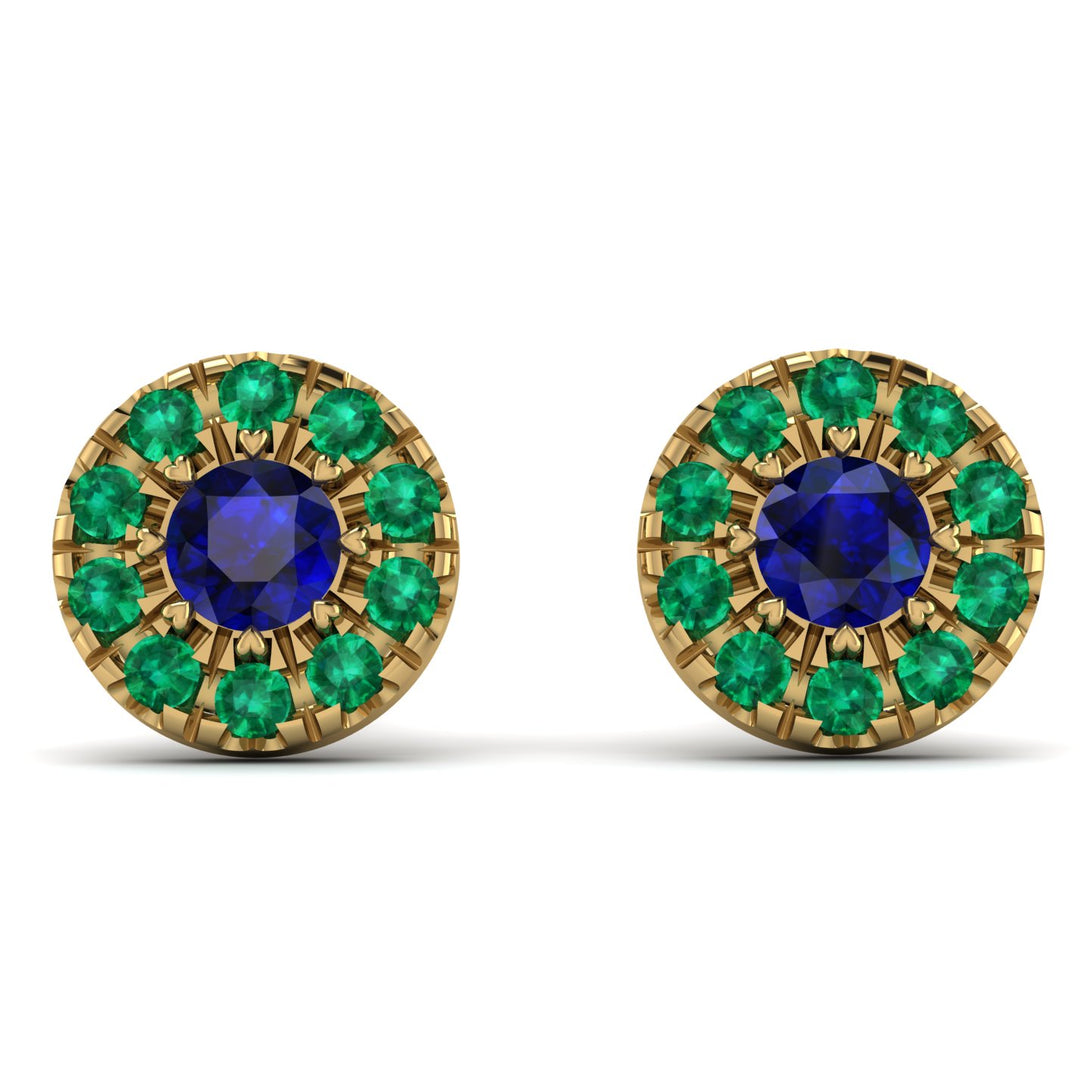 Halo Sapphire Earrings - Heaven No. 28