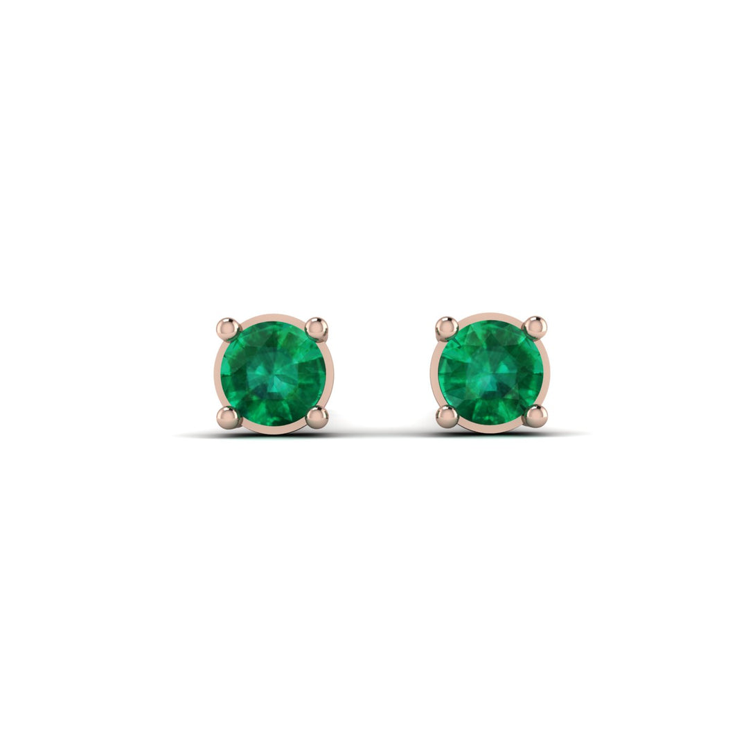 Minimalist Emerald Earrings - Myla No. 5