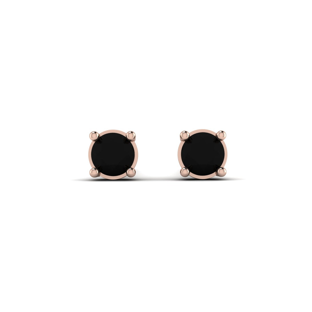 Minimalist Black Diamond Earrings - Myla No. 8