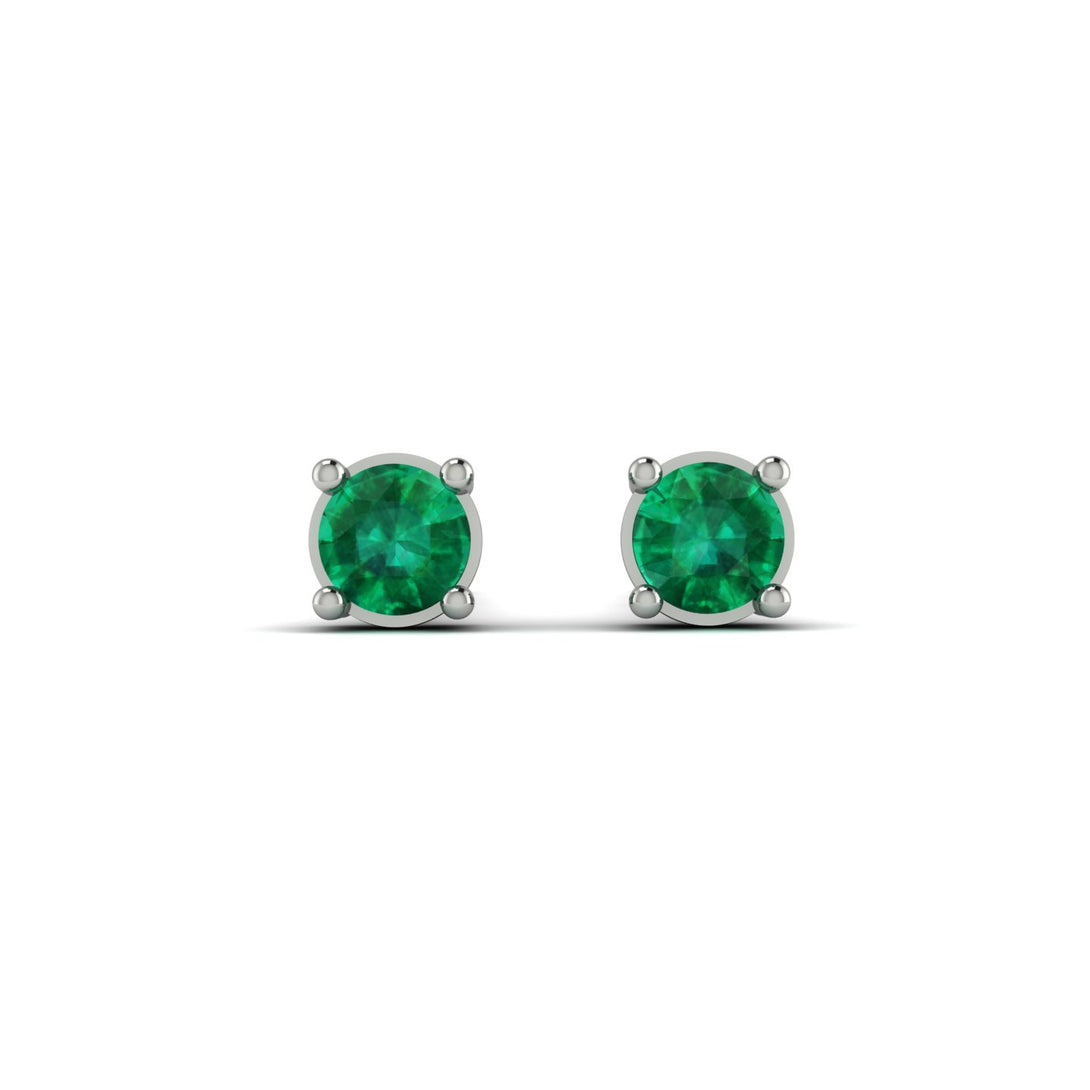 Minimalist Emerald Earrings - Myla No. 6