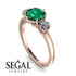 Classic 3 Stone Emerald Engagement Ring - Sofia No. 5 image 2