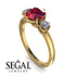 Classic 3 Stone Ruby Engagement Ring - Sofia No. 10 image 2