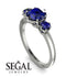 Classic 3 Stone Sapphire Engagement Ring - Sofia No. 75 image 2