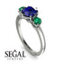 Classic 3 Stone Sapphire Engagement Ring - Sofia No. 30 image 2