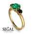 Classic 3 Stone Emerald Engagement Ring - Sofia No. 34 image 2