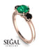 Classic 3 Stone Emerald Engagement Ring - Sofia No. 35 image 2