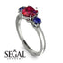 Classic 3 Stone Ruby Engagement Ring - Sofia No. 72 image 2