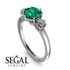 Classic 3 Stone Emerald Engagement Ring - Sofia No. 6 image 2