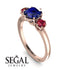 Classic 3 Stone Sapphire Engagement Ring - Sofia No. 59 image 2